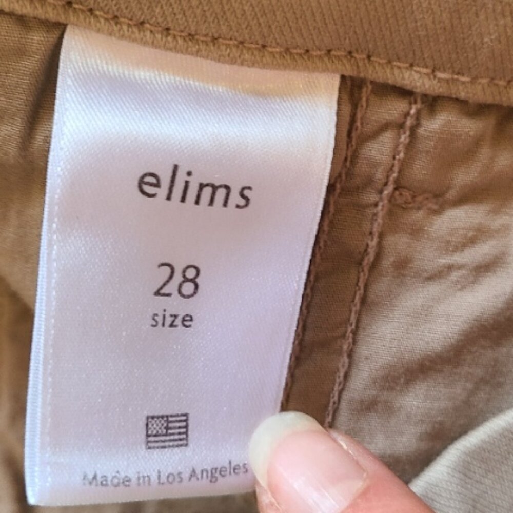 NEW NWT ELIMS THE MALIBU WIDE LEG CROPPED CHINO PANT HIGH RISE STRETCH COTTON XS - Picture 8 of 9